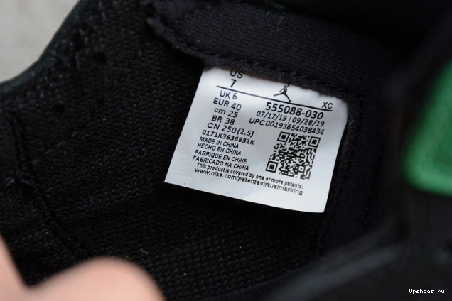 555088-030 Jordan 1 Black Pine Retro High  Green 0820